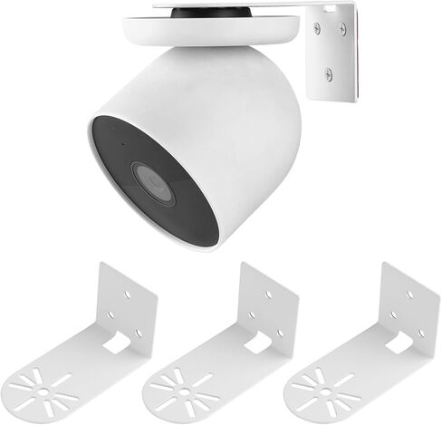 UYODM 3Pack Adhesive Metal Wall Mount Bracket Compatible with Google Nest Cam Outdoor or Indoor, Battery - 2nd Generation, VHB Stick On,No Drilling Mounting Get The Best View,Two Ways Installation in Kuwait