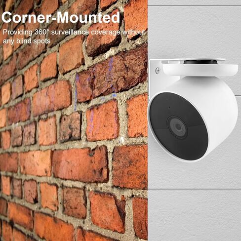 UYODM 3Pack Adhesive Metal Wall Mount Bracket Compatible with Google Nest Cam Outdoor or Indoor, Battery - 2nd Generation, VHB Stick On,No Drilling Mounting Get The Best View,Two Ways Installation in Kuwait