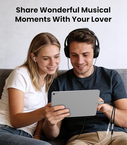 USB C to Dual 3.5mm Female Headphone Splitter 20CM, Type C to Two 3.5mm TRRS Female Audio Jack Splitter Adapter for 2 Headphones, USB C Smartphone, Laptop, Speakers, TRRS Microphones in Saudi Arabia