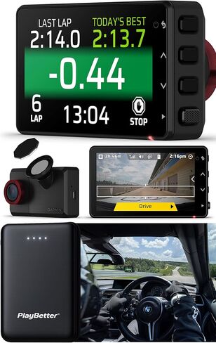 Garmin Catalyst 2 Racetrack Driving Performance Optimizer Bundle - On-Track Coaching, True Optimal Lap Technology, Detailed Performance Data, Leaderboards, Motorsports with PlayBetter Portable Charger in Saudi Arabia