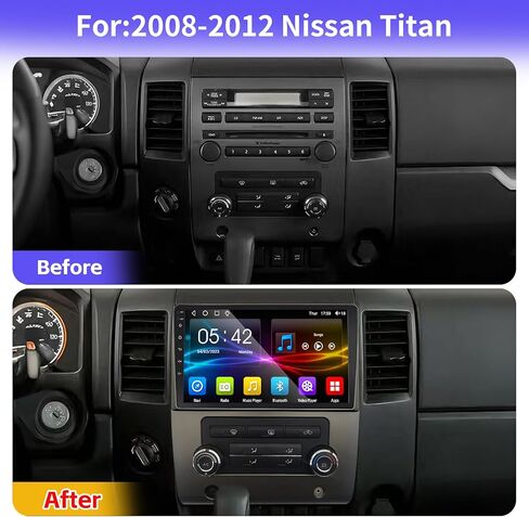 راديو 4+64G لشاشة Titan 9 بوصة تعمل باللمس 2008 2009 2010 2011 2012 ستيريو، تشغيل لاسلكي/WiFi/Bluetooth/EQ Audio/Andriod Auto/AM/FM/ملاحة/كاميرا AHD in Kuwait