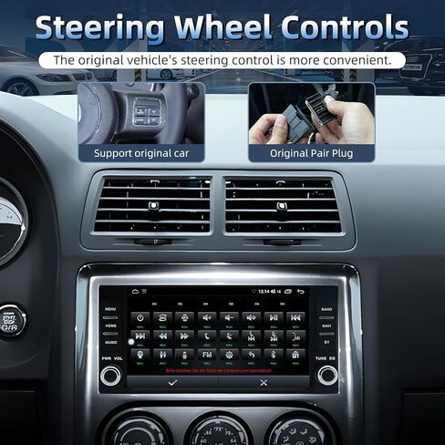 [8Core] راديو السيارة لسيارة دودج تشالنجر 2008-2014: 7 بوصة HD IPS شاشة لمس ستيريو لاسلكي Carplay Andriod Auto GPS 5GWiFi FM DSP RDS SWC كاميرا احتياطية بوصلة مرآة in Kuwait