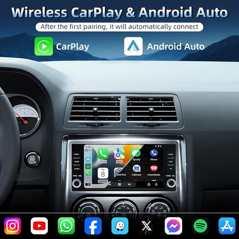 [8Core] راديو السيارة لسيارة دودج تشالنجر 2008-2014: 7 بوصة HD IPS شاشة لمس ستيريو لاسلكي Carplay Andriod Auto GPS 5GWiFi FM DSP RDS SWC كاميرا احتياطية بوصلة مرآة in Kuwait