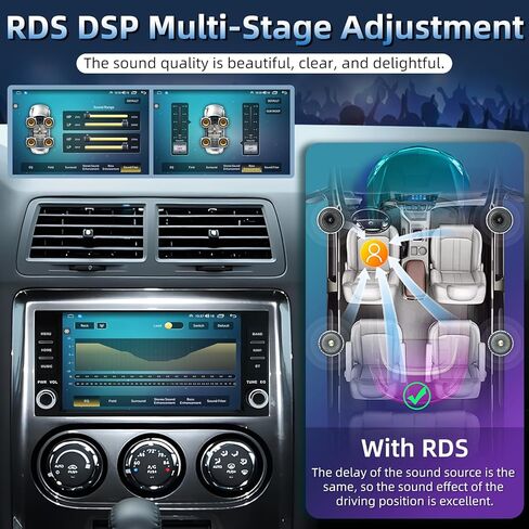 [8Core] راديو السيارة لسيارة دودج تشالنجر 2008-2014: 7 بوصة HD IPS شاشة لمس ستيريو لاسلكي Carplay Andriod Auto GPS 5GWiFi FM DSP RDS SWC كاميرا احتياطية بوصلة مرآة in Kuwait