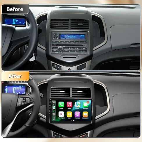5G WiFi(6) Car Radio for Chevy Sonic Aveo 2011-2015, Android13/Wireless CarPlay/Android Auto/Touch Screen/GPS Navigation/Bluetooth/FM/HD Backup Camera (2+64) in Saudi Arabia