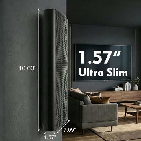 STUDIOFINIX Ultra Slim 5.25 Inch 240W Wall Mount Speakers, 8 Ohm Passive Home Theater Indoor Speakers for Bedroom, Kitchen, Living Room,Black(Pair) in Kuwait