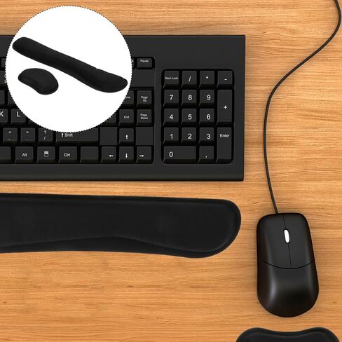 Memory Foam Wrist Rest Set for Keyboard and Mouse Ergonomic Wrist Support Pad for Office and Gaming Comfort 17.32X2.95X0.78 Inches in Saudi Arabia