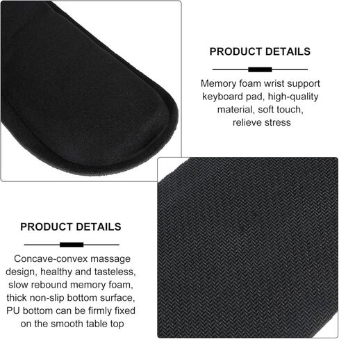 Memory Foam Wrist Rest Set for Keyboard and Mouse Ergonomic Wrist Support Pad for Office and Gaming Comfort 17.32X2.95X0.78 Inches in Saudi Arabia