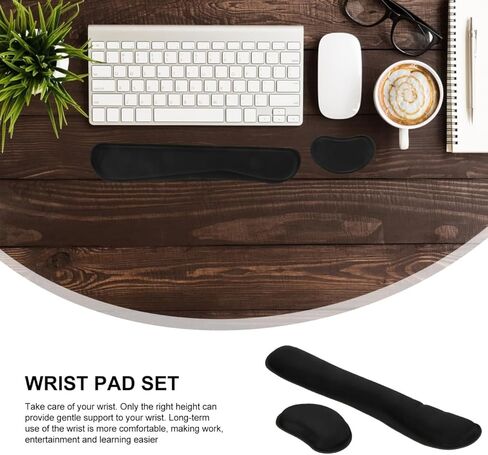 Memory Foam Wrist Rest Set for Keyboard and Mouse Ergonomic Wrist Support Pad for Office and Gaming Comfort 17.32X2.95X0.78 Inches in Saudi Arabia