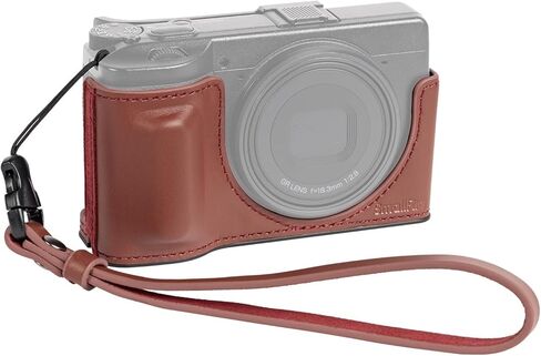 مجموعة حافظات جلدية أصلية من سلسلة SMALLRIG GR IV/GR III، حافظة كاميرا لـ RICOH GR IV/GR IV HDF/GR IV أحادية اللون/GR III/GR IIIx، هيكل نصف جسم عتيق، حزام معصم in Saudi Arabia