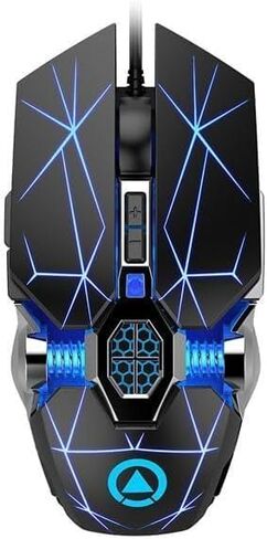 Professional Gaming Wired Silent Mouse, Water Cooled Light, 3200 DPI, Ergonomic Design Game Mouse Compatible with PC, Plug & Play in Saudi Arabia