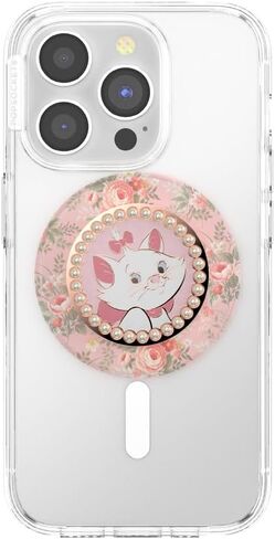 PopSockets Phone Grip for MagSafe, Magnetic Holder, Phone Stand, Disney - Marie in Bloom in Saudi Arabia
