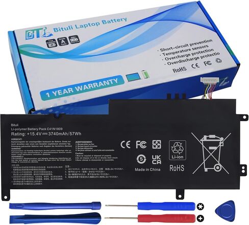 C41N1809 57Wh Laptop Battery for Asus Zenbook Flip 15 UX562 UX562FN UX562FD UX562FDX UX562FN Q536F Q536FD Q536FD-BI7T15 UX562FD-A1054T UX562FDX-EZ015T Series in Kuwait