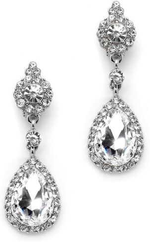 Mariell Black Crystal Teardrop Dangle Earrings, Jewlery for Brides, Bridesmaids, Prom and Wedding Parties in Kuwait