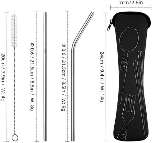 Travel Utensils with Bag, Portable Silverware Set for Work, Stainless Steel Reusable Travel Cutlery Set, Fork and Spoon Set for Camping, Picnic, Gadgets, Lunch Box for Men in Saudi Arabia