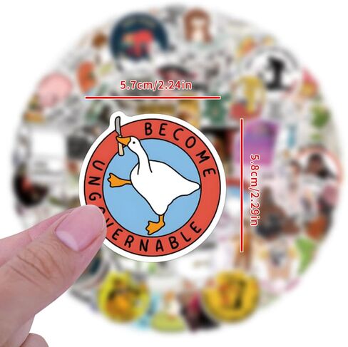 110 PCS Funny Stickers Prank Meme Stickers Pack Vinyl Waterproof Cool Decals for Laptop, Water Bottles, Hard Hats, Scrapbooking Decals for Teens Adults in Saudi Arabia