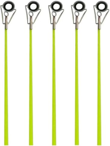 Pack of 5 15.7in Fishing Rod Tip Retractable Carbon Fiber Fiberglass Fishing Pole with Top Ring Boat/Raft Rod Tip Spare Tail Fiberglass in Saudi Arabia