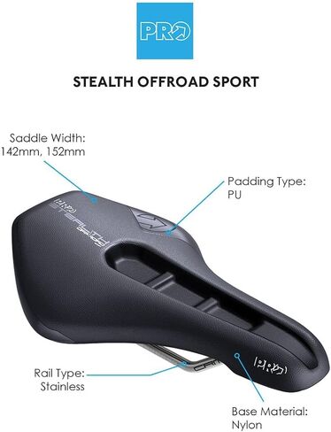 PRO Stealth Offroad Saddle Black 142mm Closed in Saudi Arabia