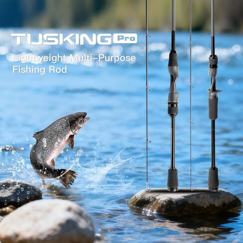 Tusking Pro All-Purpose Lightweight Casting&Spinning Fishing Rod Advanced Carbon Fiber Build, Ergonomic Reel Seat, Sensitive Tip for Freshwater and Saltwater Angling in Saudi Arabia