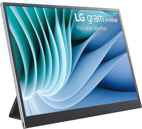 LG gram +View شاشة 17 بوصة خفيفة الوزن، محمولة WQXG (2560x1600) مضادة للتوهج IPS، نسبة عرض إلى ارتفاع 16:10، لون يصل إلى DCI-P3 99%، مكبر صوت مدمج، USB من النوع C، منفذ DisplayPort، mini HDM - فضي تيتان in Saudi Arabia