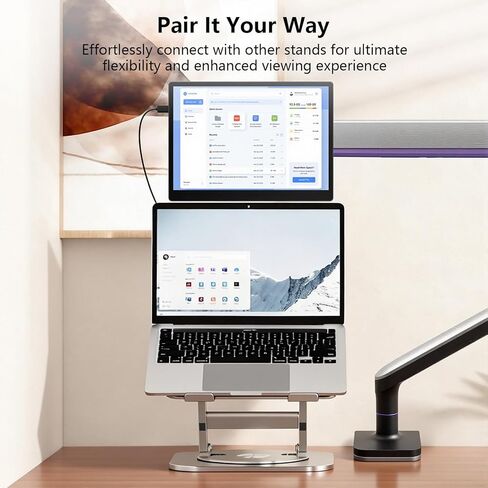 شاشة محمولة 13.5 بوصة 3000×2000 IPS 3:2، شاشة 100% sRGB HDR USB-C HDMI ثانية للكمبيوتر المحمول، شاشة محمولة رفيعة للغاية مع حامل تخميد قابل للتعديل، التوصيل والتشغيل لهاتف PC Mac in Kuwait