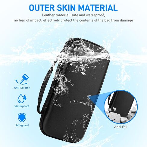 GLDRAM Black Carrying Case for Nintendo Switch, 11 in 1 Accessories Bundle with Portable Switch Travel Bag, Clear Protective Skin Cover, 2 Mini Swich Card Holder, Screen Protector & 10 Thumb Grips in Saudi Arabia