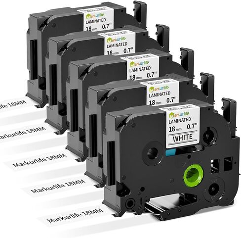 6-Pack Label Maker Tape Replace for Brother TZe-231 12mm 0.47 Black Ink on White Tape Compatible with Brother P Touch Label Maker Refills 1/2 inch for PT-D210 D220 H110 H111 D410 610BT 710BT 1950 CUBE in Saudi Arabia