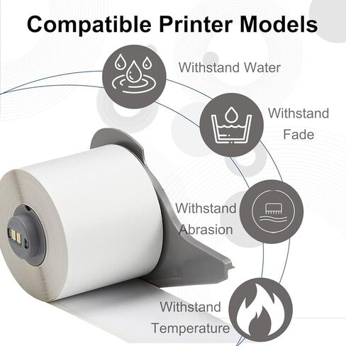 M7C-2000-595-WT Compatible for Brady All Weather Permanent Adhesive Vinyl Label Tape for BMP71 Printers - 2" x 50', White in Saudi Arabia