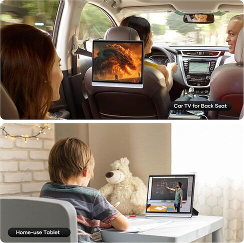 WONNIE 16" Car TV Headrest Monitor for Back Seat, 4K Android Tablet Portable Rear Entertainment System, Phone Wireless Mirror Link Touch Screen, with WiFi/Bluetooth/HDMI/USB/Video Player (16" x 2) in Saudi Arabia