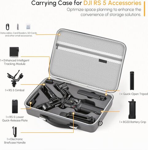 حقيبة حمل الصور من STARTRC لملحقات DJI RS 5، حقيبة تخزين محمولة من جلد البولي يوريثان لـ DJI Ronin RS5 Gimbal للسفر في الهواء الطلق in Kuwait