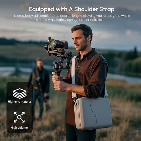 حقيبة حمل الصور من STARTRC لملحقات DJI RS 5، حقيبة تخزين محمولة من جلد البولي يوريثان لـ DJI Ronin RS5 Gimbal للسفر في الهواء الطلق in Kuwait