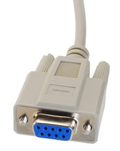 CablesOnline, 25 Feet DB9 Male to DB9 Female 9-Conductor Fully-Wired Straight-Through Serial RS232 Extension Cable, S-3025 in Saudi Arabia