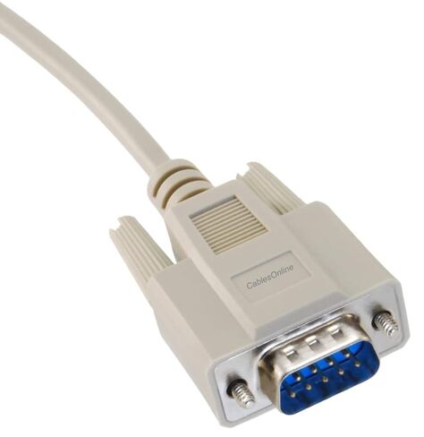 CablesOnline, 25 Feet DB9 Male to DB9 Female 9-Conductor Fully-Wired Straight-Through Serial RS232 Extension Cable, S-3025 in Saudi Arabia