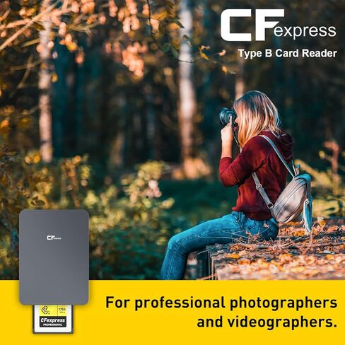 قارئ بطاقات CFexpress من النوع B، قارئ بطاقات ذاكرة USB C محدث إلى USB C/USB A مع سرعة نقل USB3.1 Gen2 10 جيجابت في الثانية، متوافق مع Windows/Mac/Linux/Android in Kuwait