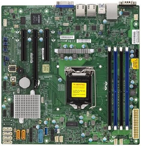 Supermicro SU-MBX11SSL-F-B SuperMicro X11SSL-F Bulk Pack Xeon LGA1151 E3-1200v5 C232 Max 64GB DDR4 ECC 6xSATA3 IPMI Ethernet PCIE3x16 Front-USB3 Server Motherboard in Saudi Arabia