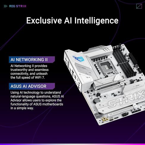 Asus Sparepart Rog Strix B860-A Gaming WiFi Intel B860 Lga 1851 (Socket, W129022460 (Intel B860 Lga 1851 (Socket V1) ATX) in Saudi Arabia