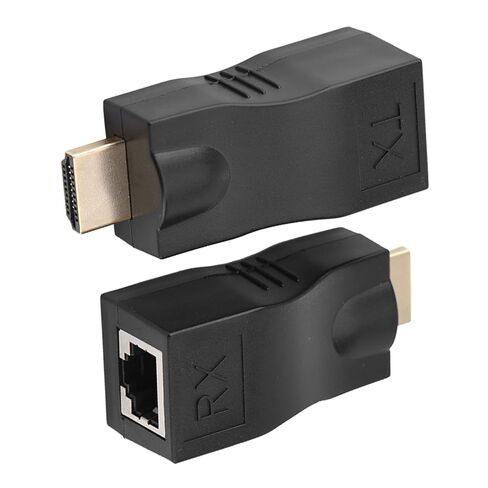 2X كابل شبكة HDMI 30 متر إلى RJ45، مكرر محول موسع عبر CAT-5e CAT6 لجهاز عرض الكمبيوتر الشخصي، متوافق مع دقة HDMI1.4 3D 1080P، 4k 2k in Saudi Arabia