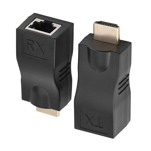 2X كابل شبكة HDMI 30 متر إلى RJ45، مكرر محول موسع عبر CAT-5e CAT6 لجهاز عرض الكمبيوتر الشخصي، متوافق مع دقة HDMI1.4 3D 1080P، 4k 2k in Saudi Arabia