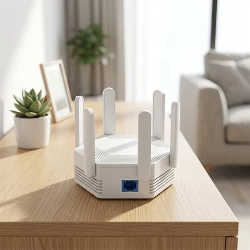 WiFi Extender Signal Booster for Home Coverage Wireless Repeater with 6 Antennas 1200Mbps Dual Band 5GHz/2.4GHz Internet Range Expander for 50 Devices in Saudi Arabia