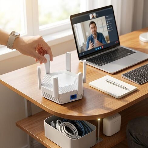 WiFi Extender Signal Booster for Home Coverage Wireless Repeater with 6 Antennas 1200Mbps Dual Band 5GHz/2.4GHz Internet Range Expander for 50 Devices in Saudi Arabia