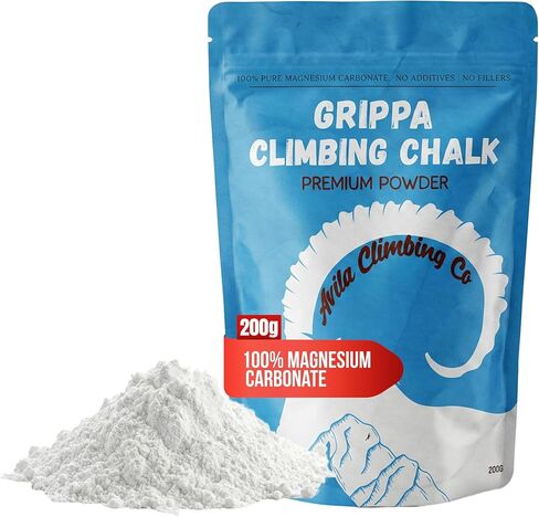 Climbing Chalk 200g Premium Powder, Performance Friction Gymnastics Chalk 100% Magnesium - Ultra Grip for Lifting, Rock Climbing, Gym, Weights & More! Long Lasting & Skin Friendly in Saudi Arabia