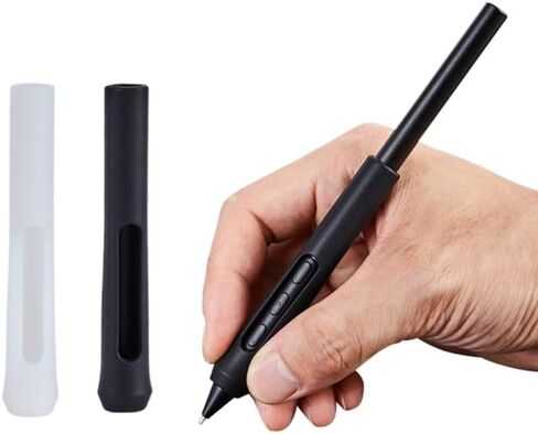 حامل قلم بمقبض من السيليكون متوافق مع قلم Wacom Pro 3 PTK470، غطاء حماية مريح لقلم الكمبيوتر اللوحي، يوفر امتصاص الصدمات وقبضة مضادة للانزلاق (أسود) in Saudi Arabia