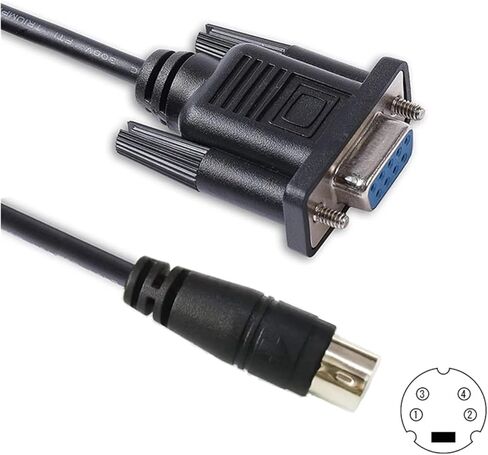RS232 Cable D-sub 9 Pin DB9 Female to MI-N Din 4P Male Cable for TRS02320 in Saudi Arabia