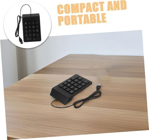 KALLORY 2 قطعة لوحة مفاتيح رقمية USB 18 مفتاحًا لوحة أرقام صغيرة صامتة لوحة مفاتيح المحاسبة المالية لأجهزة الكمبيوتر المحمول والكمبيوتر المكتبي والمكتبي in Saudi Arabia