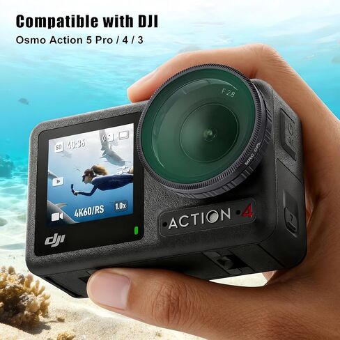 GREEN.L DJI Action 3 4 5 Pro ND Filter, Push-in Fit Variable ND Filter for DJI Osmo Action 5 Pro/4/3, HD Optical Glass, 16-Layer Anti-Reflection Coating, No Vignetting, Enhances Motion Blur in Saudi Arabia