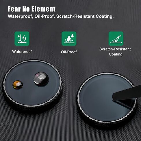 GREEN.L DJI Action 3 4 5 Pro ND Filter, Push-in Fit Variable ND Filter for DJI Osmo Action 5 Pro/4/3, HD Optical Glass, 16-Layer Anti-Reflection Coating, No Vignetting, Enhances Motion Blur in Saudi Arabia