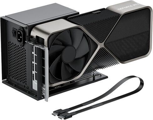 OwlTree PCIe 4.0 x4 64Gbps eGPU External Graphics Cards Dock, with OCuLink SFF-8612 8311 to PCIe x16 and SFF-8611 Male Cable 50cm, Supports GPU Laptop MIni PC Standard ATX Power Supply in Saudi Arabia