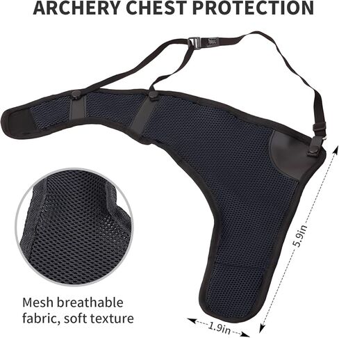Cifupy Archery Chest Guard Men Women Nylon Mesh Archery Chest Protector, Free Size Outdoor Shooting Hunting Chest Protector Archery Breast Guard Archery Shoulder Guard Blue/Black/Red in Saudi Arabia