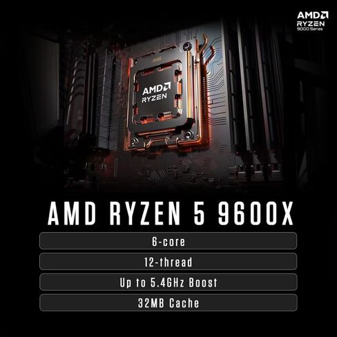 كمبيوتر سطح المكتب ZOTAC MEK للألعاب، NVIDIA GeForce RTX 5060 8GB GDDR7، AMD Ryzen 5 9600X حتى 5.4 جيجا هرتز، 16 جيجا DDR5، 1 تيرابايت NVMe SSD، 650W 80+ Gold PSU، WiFi 6E، بلوتوث 5.3، Windows 11 Home، أبيض in Saudi Arabia
