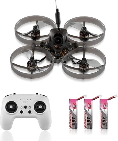 Mobula 7 1S 75mm Micro FPV Whoop Drone، محرك RS080، طائرة بدون طيار بدون فرش مع وحدة تحكم الطيران 5 في 1 AIO، 3 قطع بطاريات ليبو 450 مللي أمبير في الساعة، جهاز إرسال T8L لـ FPV Quad Outdoor Freestyle in Kuwait